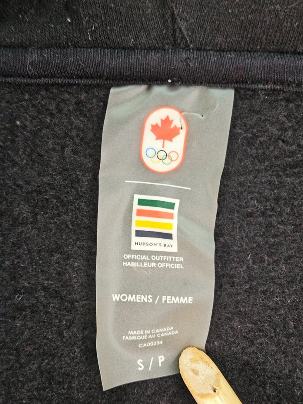 Hudson's Bay Canada Olympic Team Zip-up Hoodie Sweatshirt Spellout Logo Size S - Picture 2 of 10